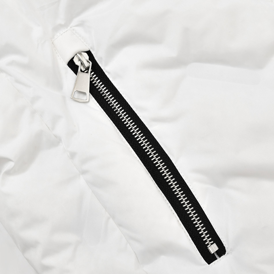 ダウンジャケット メンズ 中綿 シームレス 合皮 フェイクレザー 撥水 韓国ファッション モード系 ビター系 白 黒 ホワイト カーキ ブラック M L XL LL 2L | EVOLUTION | 17