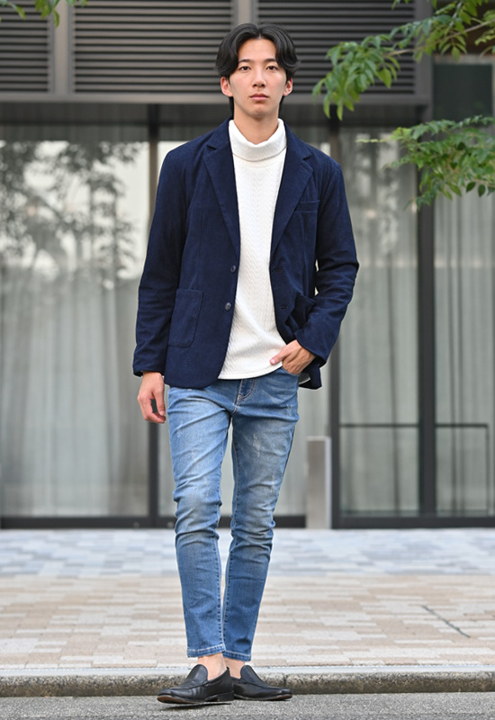 タートル カットソー メンズ 長袖 春秋冬 ニットソー 綺麗め モード系 韓国ファッション 厚め 白 黒 ホワイト ブラック ジャガード 無地 総柄 織柄 M L XL LL 2L | EVOLUTION | 05