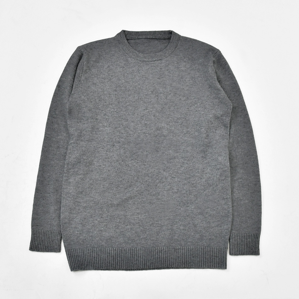 ニット メンズ セーター クルーネック ミドルゲージ 無地 ゴルフウエア ビジネス モード系 韓国ファッション 紺 黒 グレー ネイビー ブラック 無地 M L XL | EVOLUTION | 12