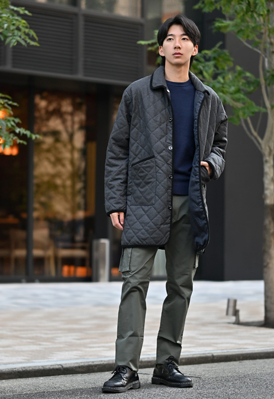 ニット メンズ セーター クルーネック ミドルゲージ 無地 ゴルフウエア ビジネス モード系 韓国ファッション 紺 黒 グレー ネイビー ブラック 無地 M L XL | EVOLUTION | 07