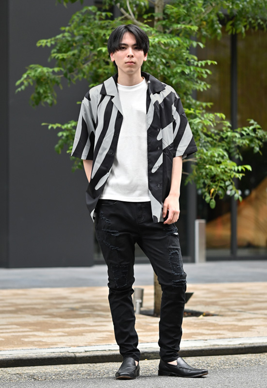 カジュアルシャツ メンズ 半袖 総柄 開襟シャツ セットアップ(別売) 白 黒 ホワイト ブラック グリーン 豹柄 ゼブラ ペイズリー M L XL LL 2L 51235 51237 51239 |  | 16