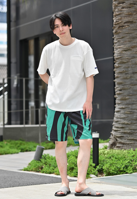 ハーフパンツ メンズ ショートパンツ セットアップ(別売) 白 黒 ホワイト ブラック グリーン 豹柄 ゼブラ ペイズリー サーフ M L XL LL 2L 51236 51238 51240 |  | 14