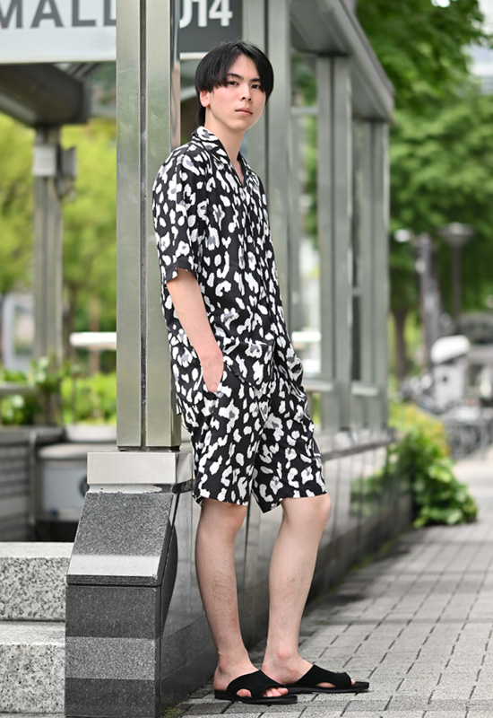 ハーフパンツ メンズ ショートパンツ セットアップ(別売) 白 黒 ホワイト ブラック グリーン 豹柄 ゼブラ ペイズリー サーフ M L XL LL 2L 51236 51238 51240 |  | 22