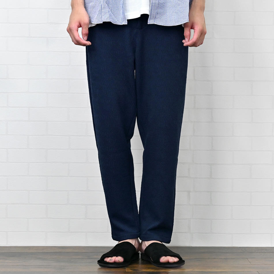 スラックス メンズ イージーパンツ テーパードパンツ サマーパンツ ジャガード ストレッチ セットアップ(別売) 白 紺 黒 ホワイト ネイビー ブラック M L XL |  | 13