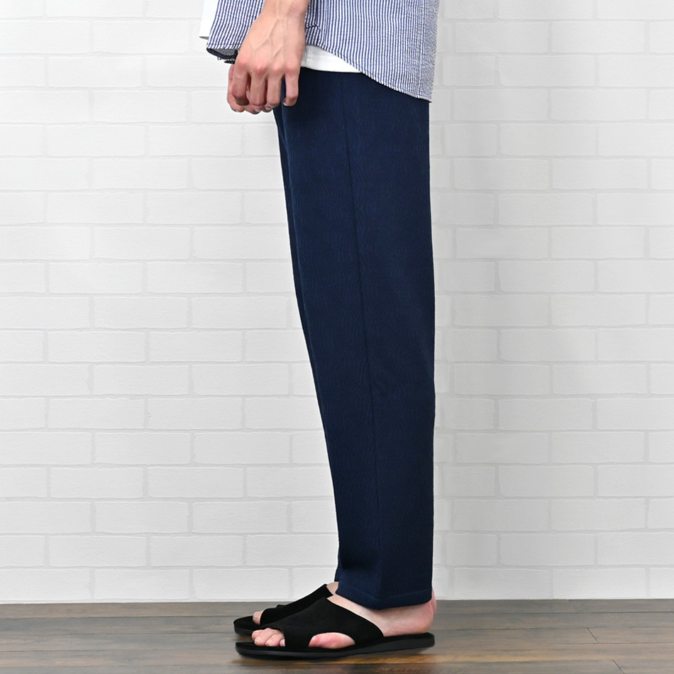 スラックス メンズ イージーパンツ テーパードパンツ サマーパンツ ジャガード ストレッチ セットアップ(別売) 白 紺 黒 ホワイト ネイビー ブラック M L XL |  | 14