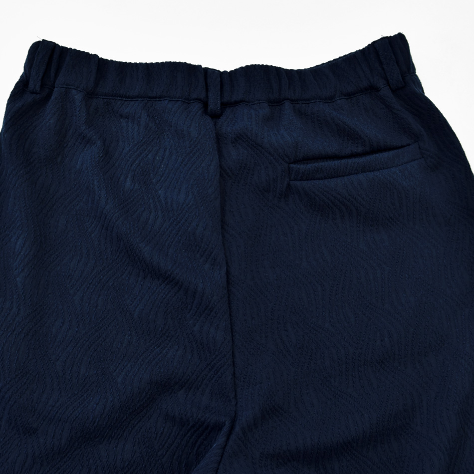 スラックス メンズ イージーパンツ テーパードパンツ サマーパンツ ジャガード ストレッチ セットアップ(別売) 白 紺 黒 ホワイト ネイビー ブラック M L XL |  | 17