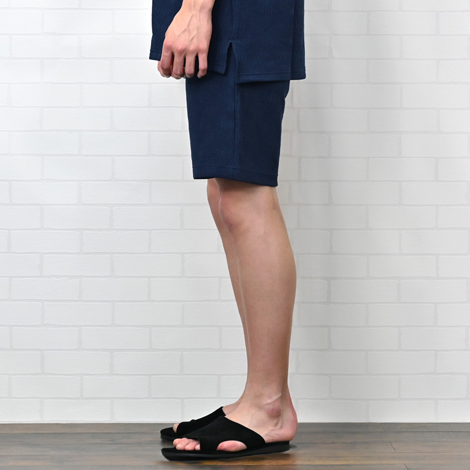 ハーフパンツ メンズ ショートパンツ 半ズボン セットアップ(別売) 無地 白 紺 黒 ホワイト ネイビー ブラック ジャガード M L XL LL 2L |  | 14