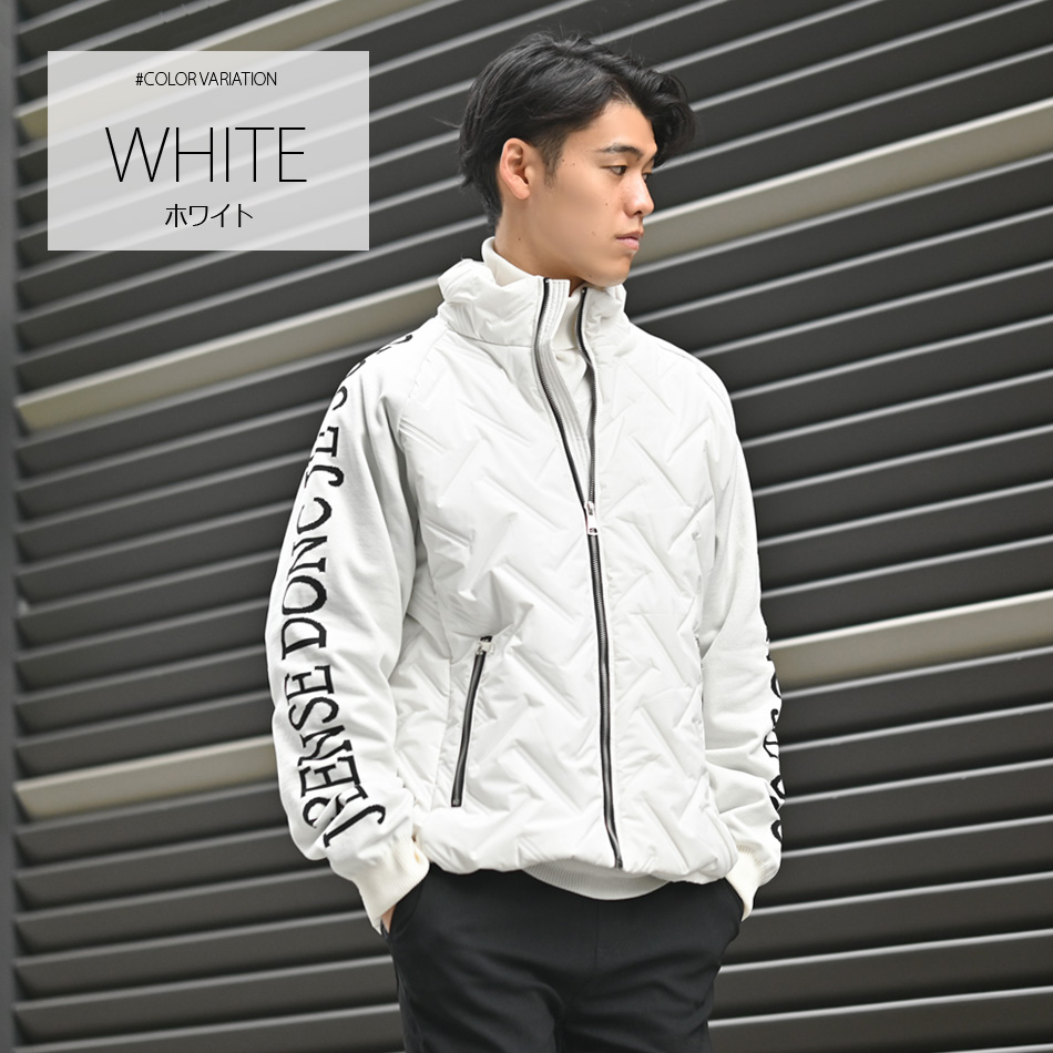 ダウンジャケット メンズ 機能中綿 シームレス ニットコンビ カジュアル ストリート 切替 暖かい 軽い ホワイト カーキ ブラック 白 黒 M L XL LL 2L |  | 01