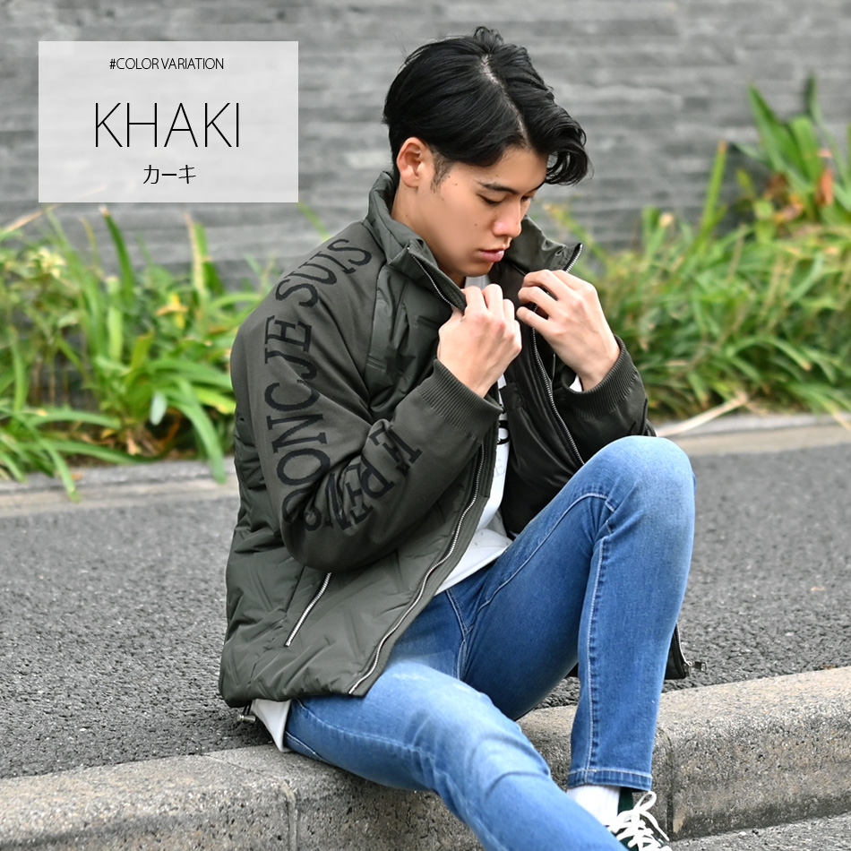 ダウンジャケット メンズ 機能中綿 シームレス ニットコンビ カジュアル ストリート 切替 暖かい 軽い ホワイト カーキ ブラック 白 黒 M L XL LL 2L |  | 09