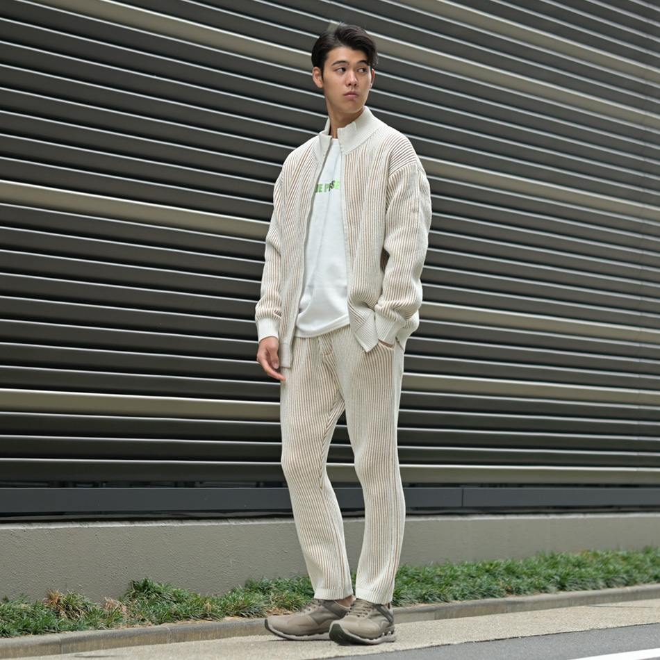 暖パン ニットパンツ メンズ テーパードパンツ イージーパンツ アンクルパンツ 厚手 セットアップ(別売) 春秋冬 アイボリー ブラウン ブラック 茶 黒 秋 冬 |  | 07