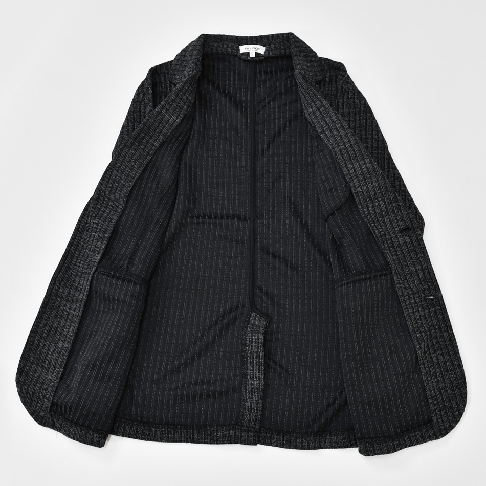 ジャケット メンズ ニットジャケット ニットアウター 裏無し 総柄 タイト 細身 春秋冬  杢 ストレッチ 黒 グレー チャコール ブラック 茶 黒 秋 冬 M L XL LL 2L |  | 17