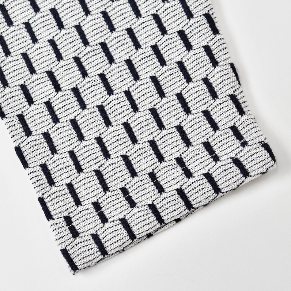 イタリアンカラーニットシャツ カットソー 長袖 メンズ スキッパー 総柄 晴秋冬 ジャガード 黒 グレー ブラック M L XL LL 2L |  | 12