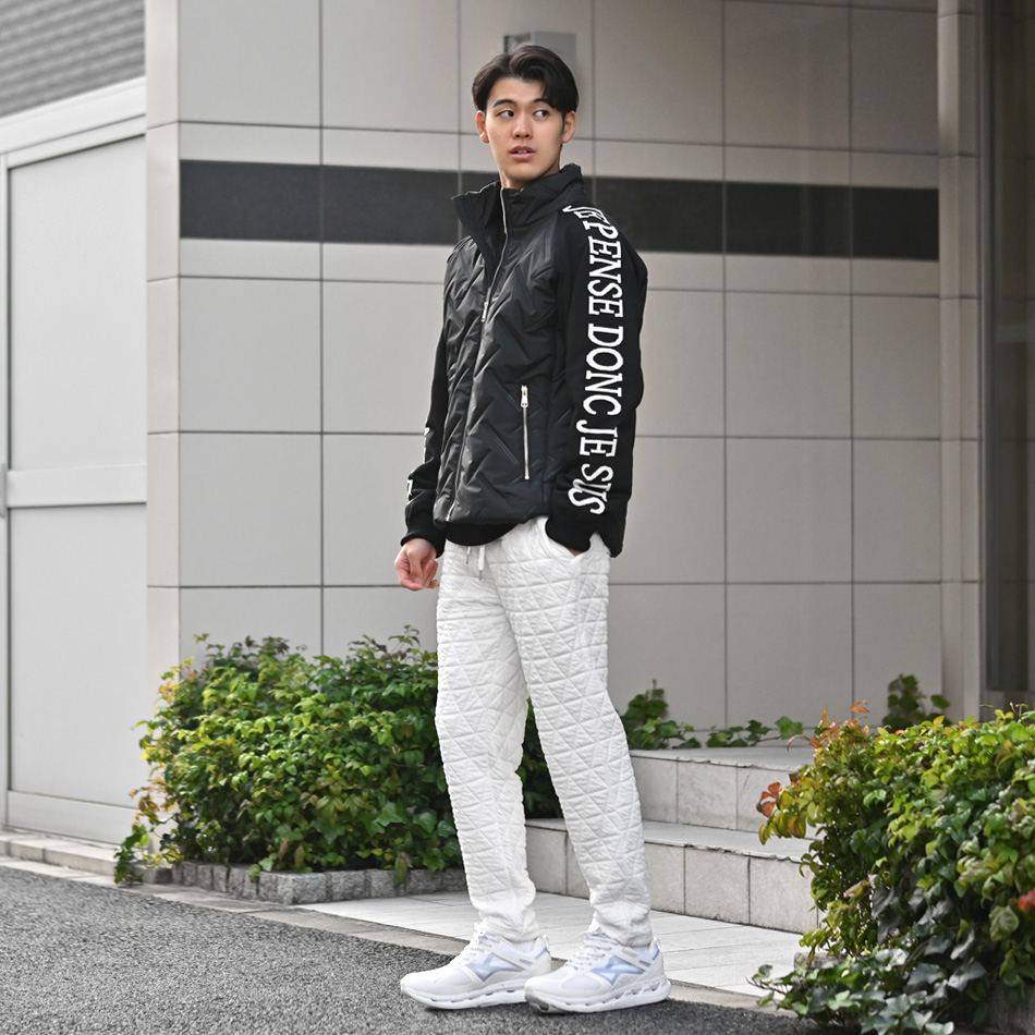 暖パン メンズ キルティングパンツ イージーパンツ テーパードパンツ ストレッチ アウトドア ゴルフ 釣り 春秋冬 ホワイト ブラック 白 黒 M L XL LL 2L |  | 05