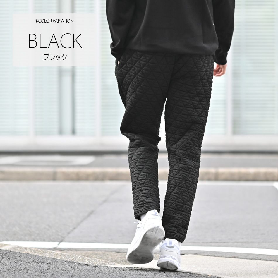 暖パン メンズ キルティングパンツ イージーパンツ テーパードパンツ ストレッチ アウトドア ゴルフ 釣り 春秋冬 ホワイト ブラック 白 黒 M L XL LL 2L |  | 06