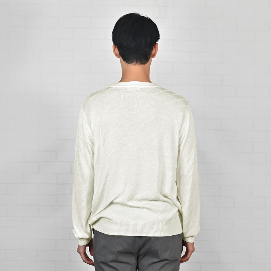 ニット メンズ セーター クルーネック ハイゲージ 機能素材 無地 ジャガードニット シンプル 春秋冬 白 黒 グレー ネイビー ワイン M L XL LL 2L |  | 15