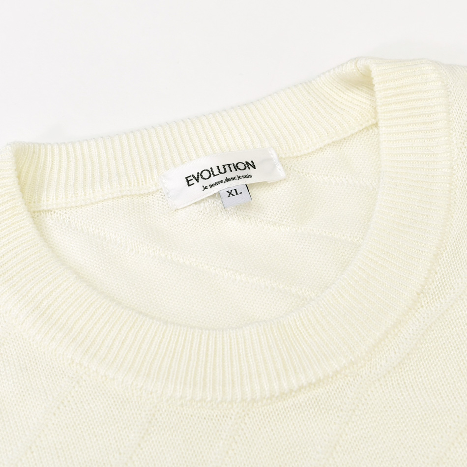 ニット メンズ セーター クルーネック ハイゲージ 機能素材 無地 ジャガードニット シンプル 春秋冬 白 黒 グレー ネイビー ワイン M L XL LL 2L |  | 16