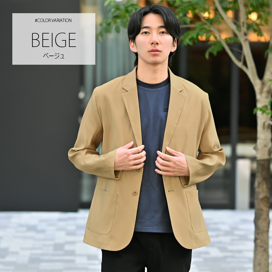 ジャケット メンズ テーラードジャケット サマージャケット 春夏秋冬 カジュアル ビジネス ブレザー 裏地なし 薄い 軽い 無地 洗える 大きいサイズ |  | 03
