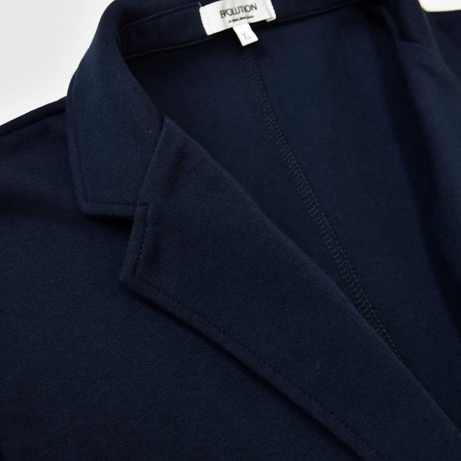 ジャケット メンズ テーラードジャケット ニット カットジャケット ジャガード織 無地 2釦 春夏秋冬 ネイビー ブラック 紺 黒 M L XL LL 2L |  | 11