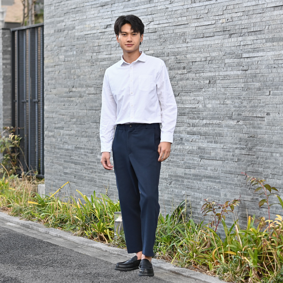 イージーパンツ メンズ テーパードパンツ アンクルパンツ ニット ジャガード織 セットアップ(別売) 春夏秋冬 ネイビー ブラック 紺 黒 テーラード M L XL LL 2L |  | 06