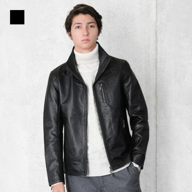 レザージャケット メンズ 本革 ブラック 黒 L XL LL 2L ライダース 革ジャン リアルレザー 春 秋 EVOLUTION エボリューション hk エイチケー 61529 | EVOLUTION
