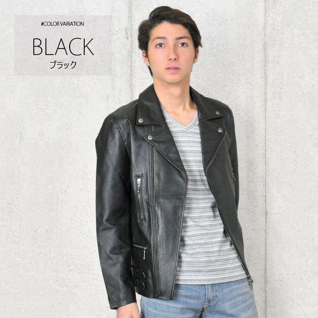 レザージャケット メンズ 本革 ホワイト 白 グレー ブラック 黒 M L XL
