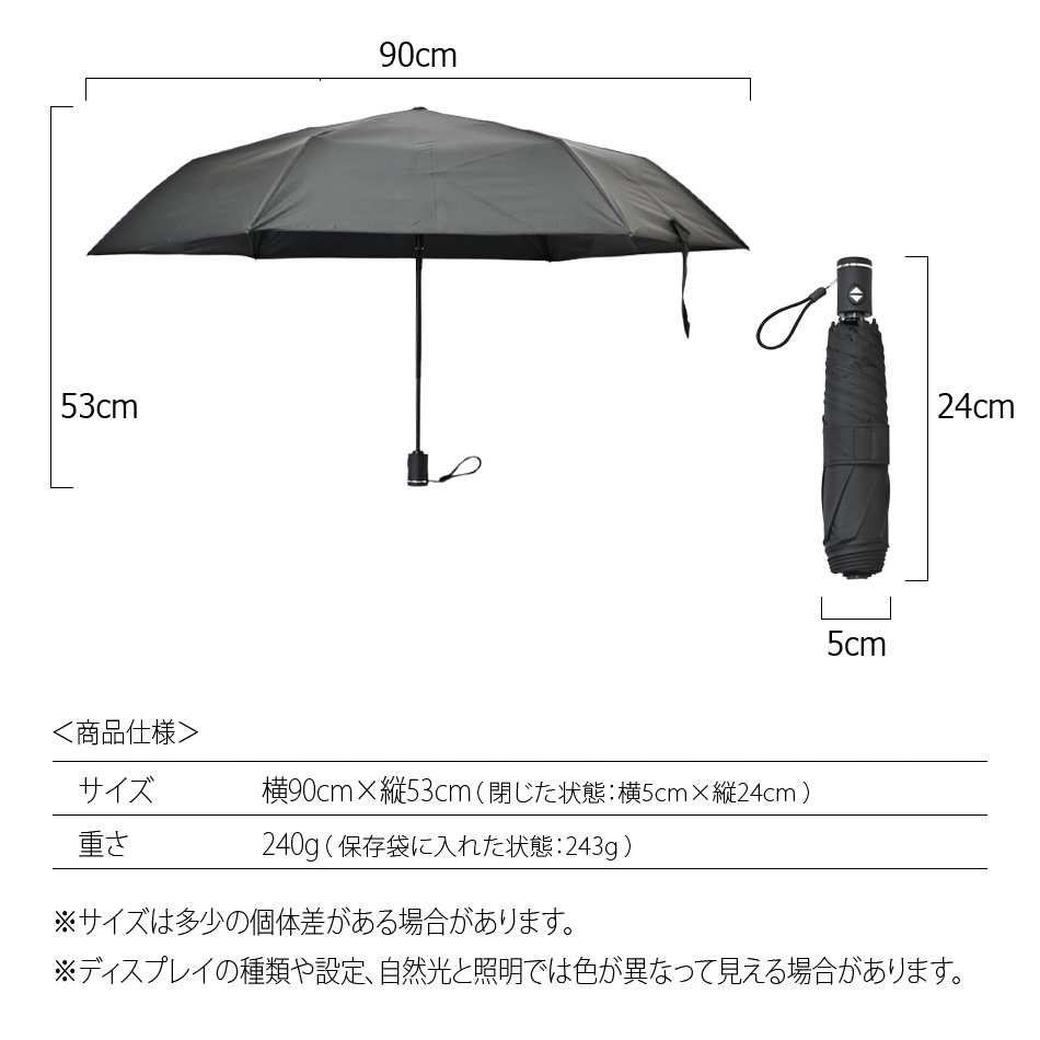 日傘 形状記憶 晴雨兼用 折りたたみ 軽量 自動開閉 遮光 6本骨 メンズ UVカット 通勤 通学 ネイビー ブラック ひがさ |  | 11