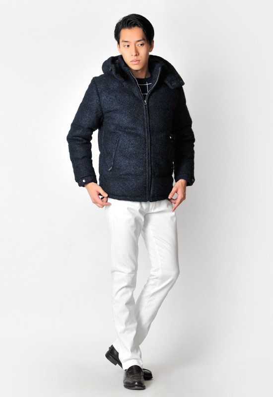 ダウンジャケット メンズ グレー L 中綿 ウール EVOLUTION エボリューション hk エイチケー 81574 | EVOLUTION | 08