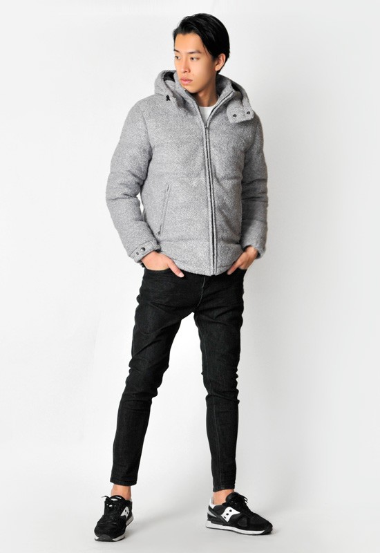 ダウンジャケット メンズ グレー L 中綿 ウール EVOLUTION エボリューション hk エイチケー 81574 | EVOLUTION | 09