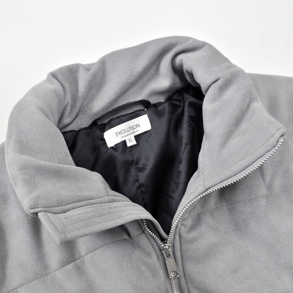 ダウンジャケット メンズ ビッグサイズ 大きいサイズ ベージュ グレー ブラック 黒 M L XL XXL 2L LL 3L 中綿 スエード ストレッチ EVOLUTION エボリューション | EVOLUTION | 09