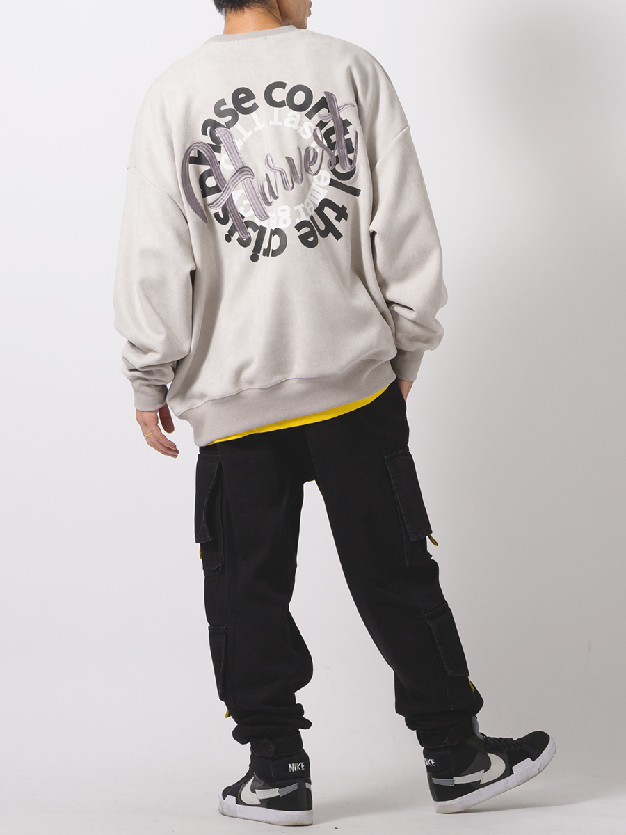 デニムカーゴジョガーパンツ メンズ ワイドパンツ 太め ストリート ジーンズ サックスブルー ブラック ホワイト 白 紺 青 黒 S M L RE730 セブンサーティー | RE730 | 12