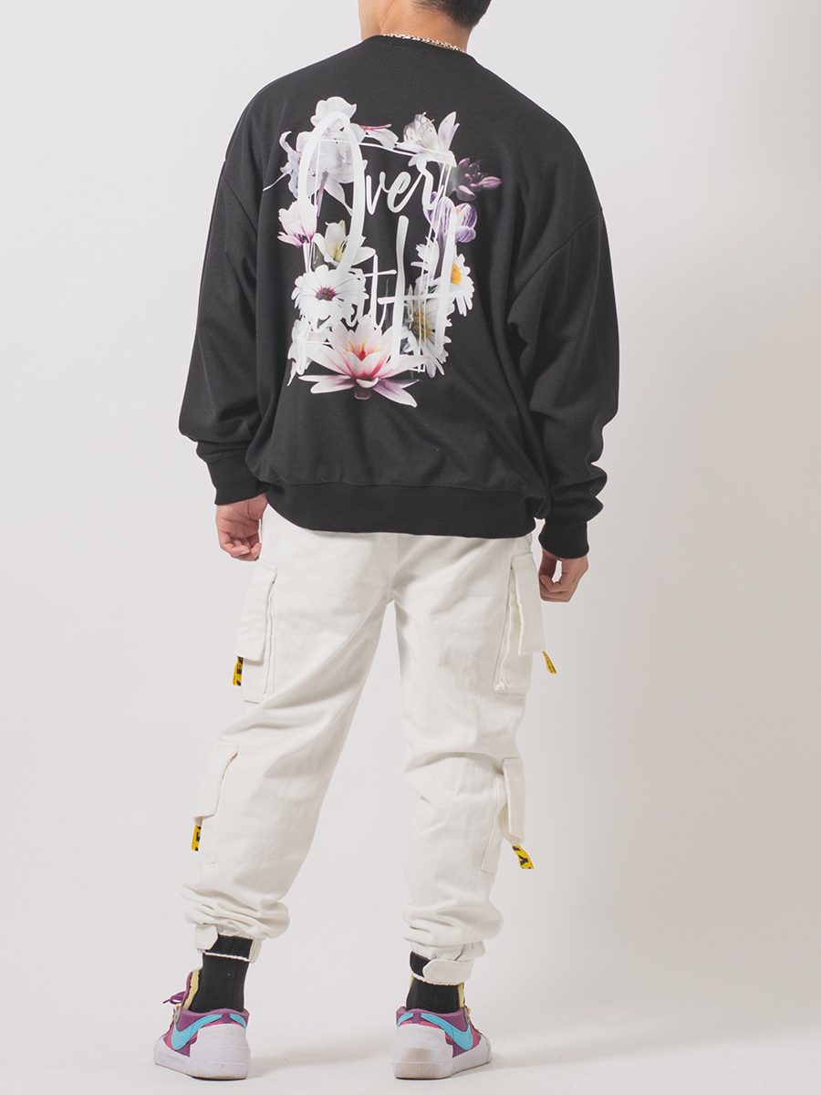 デニムカーゴジョガーパンツ メンズ ワイドパンツ 太め ストリート ジーンズ サックスブルー ブラック ホワイト 白 紺 青 黒 S M L RE730 セブンサーティー | RE730 | 16