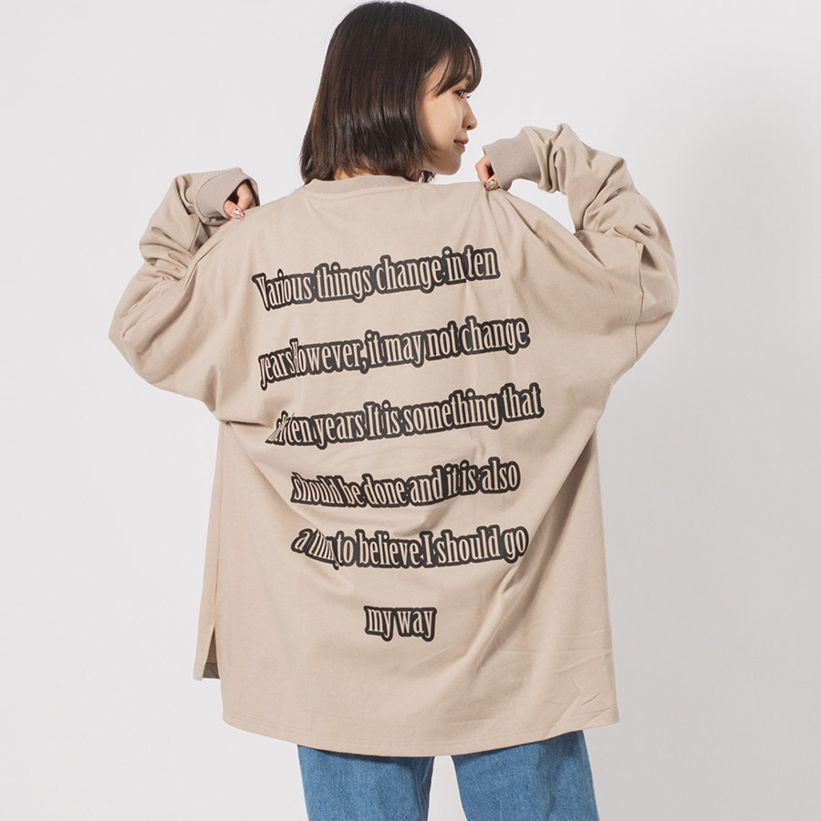 フォトプリントモンスターシルエットロンTシャツ メンズ ビッグシルエット オーバーサイズ ストリート系 韓国ファッション 韓国系 RE730 セブンサーティー | RE730 | 02