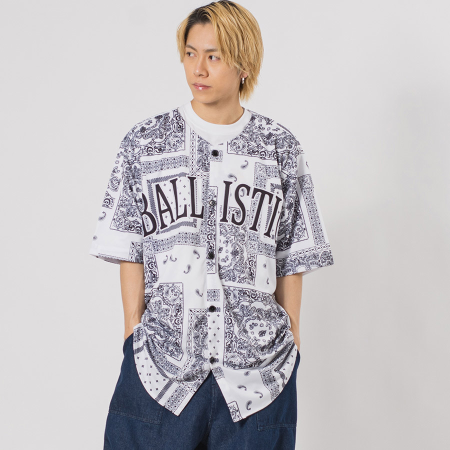 ビッグシルエット総柄ビッグベースボールシャツ メンズ ビッグシルエット オーバーサイズ ストリート系 韓国ファッション 韓国系 RE730 セブンサーティー | RE730 | 02