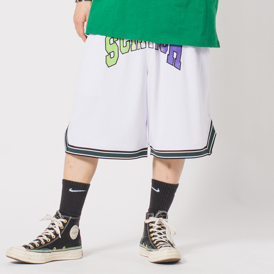 メッシュバスケショーツ メンズ ショートパンツ ワイドパンツ ビッグシルエット オーバーサイズ ストリート系 韓国ファッション 韓国系 RE730 セブンサーティー | RE730 | 01