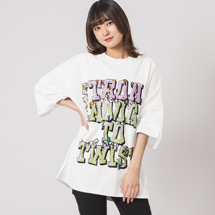 ビッグシルエットロゴプリントドルマンTシャツ メンズ ビッグシルエット オーバーサイズ ストリート系 韓国ファッション 韓国系 RE730 セブンサーティー | RE730 | 01