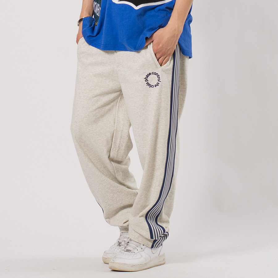 裏毛ラインストレートパンツ メンズ ワイドパンツ ビッグシルエット オーバーサイズ ストリート系 韓国ファッション 韓国系 RE730 セブンサーティー | RE730 | 01