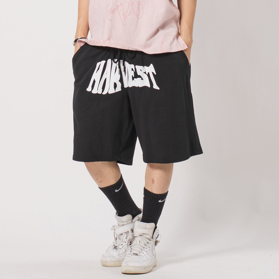 裏毛プリントジムショーツ メンズ ワイドパンツ ビッグシルエット オーバーサイズ ストリート系 韓国ファッション 韓国系 RE730 セブンサーティー | RE730 | 04