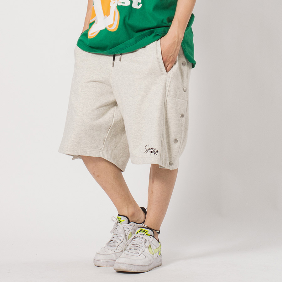 RE730 裏毛サイドスナップジムショーツ メンズ ショートパンツ ワイド