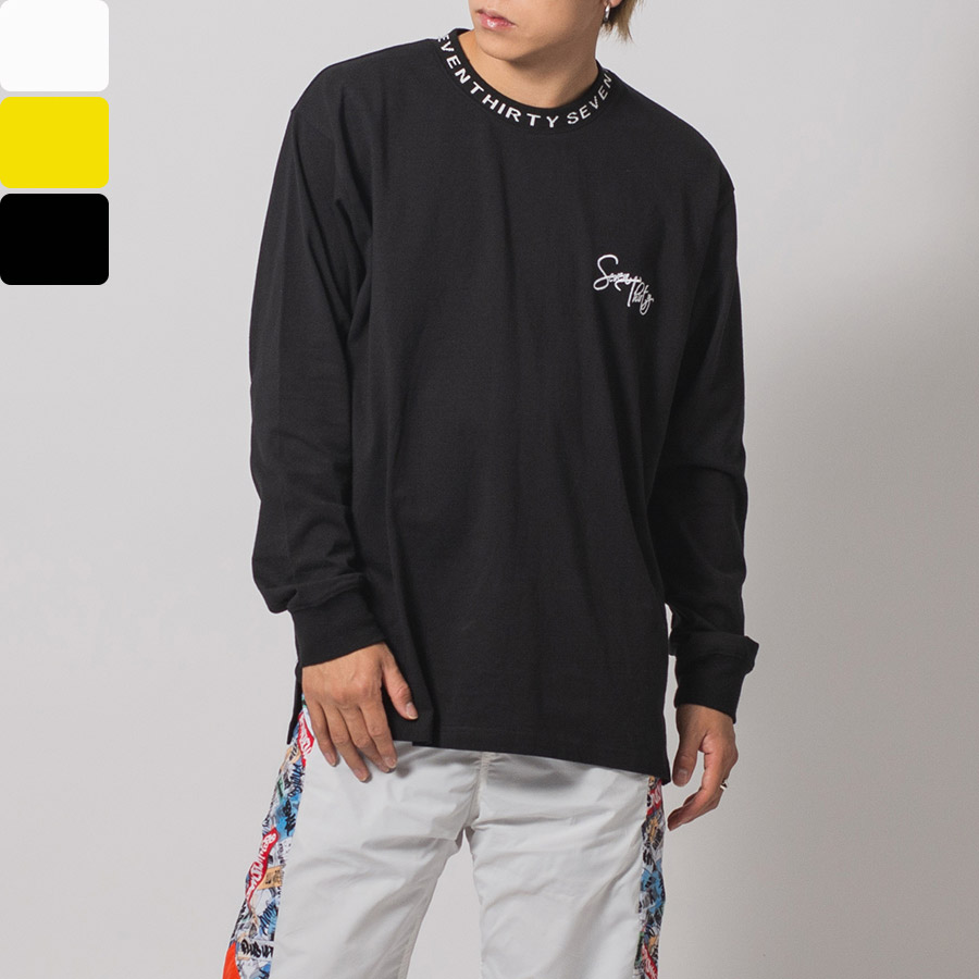 ロゴリブロングスリーブTシャツ メンズ ビッグシルエット オーバーサイズ ストリート系 韓国ファッション 韓国系 RE730 セブンサーティー | RE730 | 03