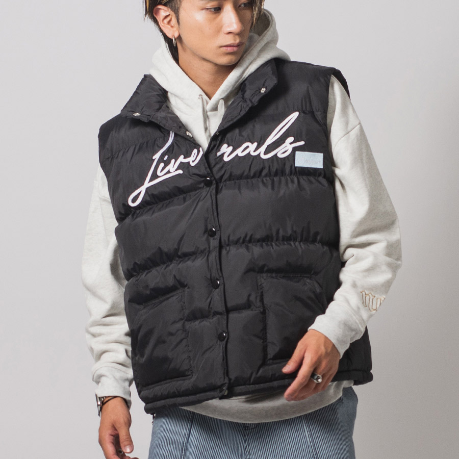 ナイロン中綿ベスト メンズ ビッグシルエット オーバーサイズ ストリート系 韓国ファッション 韓国系 RE730 セブンサーティー | RE730 | 04