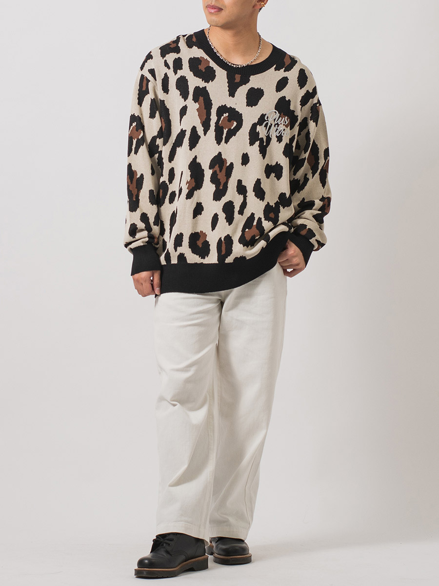 総柄ビッグクルーセーター メンズ ビッグシルエット オーバーサイズ ストリート系 韓国ファッション 韓国系 RE730 セブンサーティー | RE730 | 05