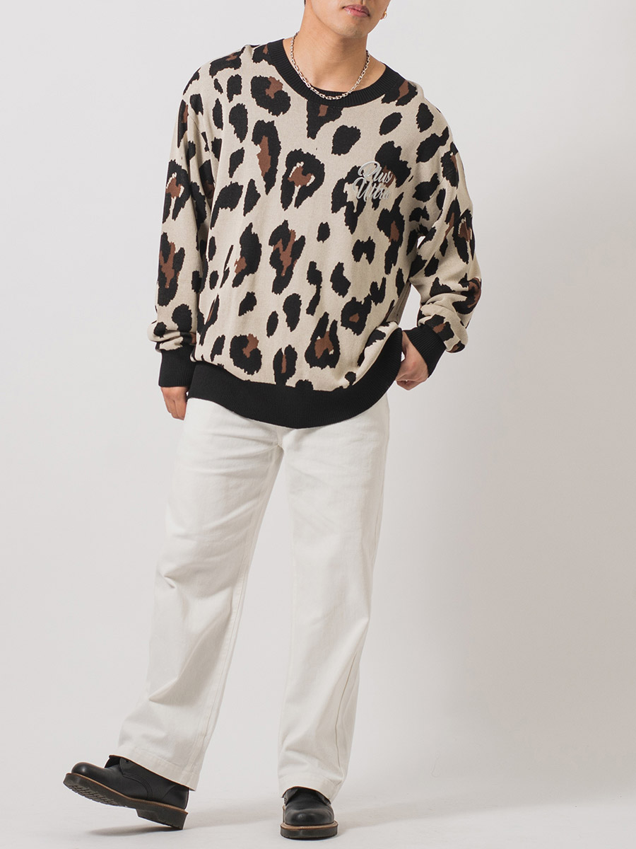 総柄ビッグクルーセーター メンズ ビッグシルエット オーバーサイズ ストリート系 韓国ファッション 韓国系 RE730 セブンサーティー | RE730 | 06