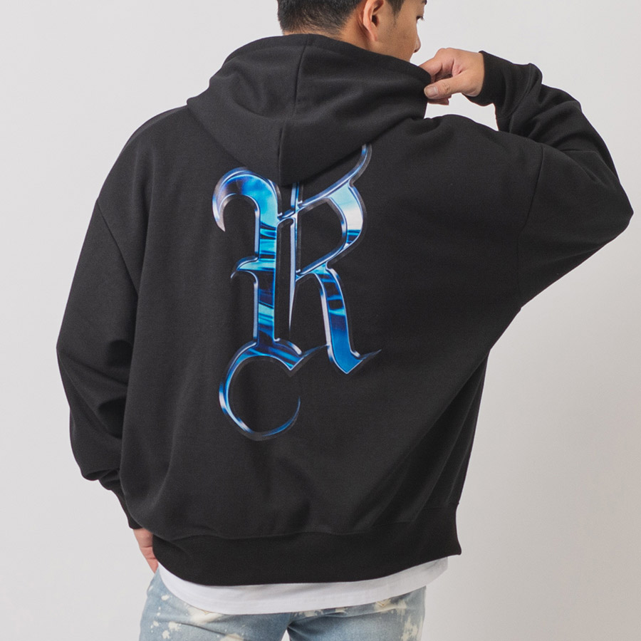 ビッグロゴプルパーカー メンズ ビッグシルエット オーバーサイズ ストリート系 韓国ファッション 韓国系 RE730 セブンサーティー | RE730 | 02