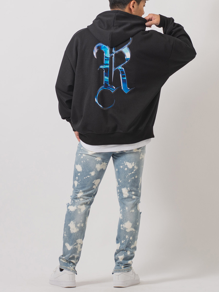 ビッグロゴプルパーカー メンズ ビッグシルエット オーバーサイズ ストリート系 韓国ファッション 韓国系 RE730 セブンサーティー | RE730 | 12