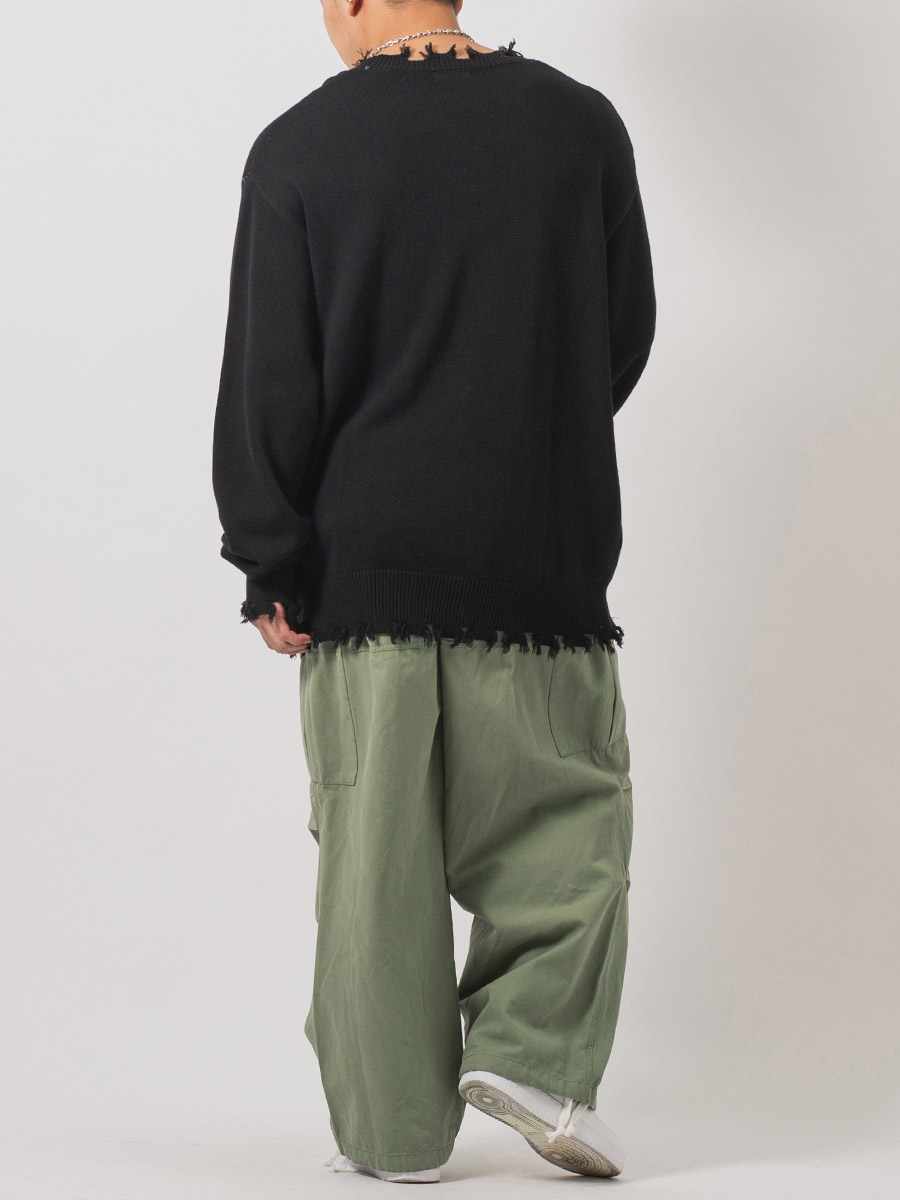 バルーンカーゴパンツ ワイドパンツ メンズ ストリート系 韓国ファッション 韓国系 RE730 セブンサーティー | RE730 | 10
