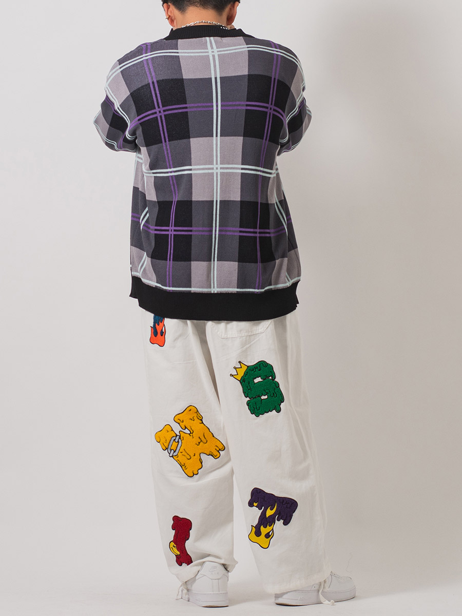 サガラワッペンバルーンパンツ ワイドパンツ メンズ ストリート系 韓国ファッション 韓国系 RE730 セブンサーティー | RE730 | 07