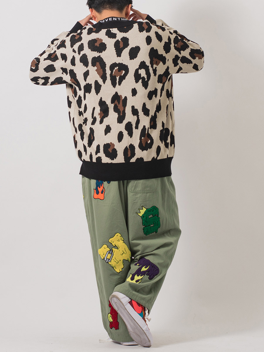 サガラワッペンバルーンパンツ ワイドパンツ メンズ ストリート系 韓国ファッション 韓国系 RE730 セブンサーティー | RE730 | 09