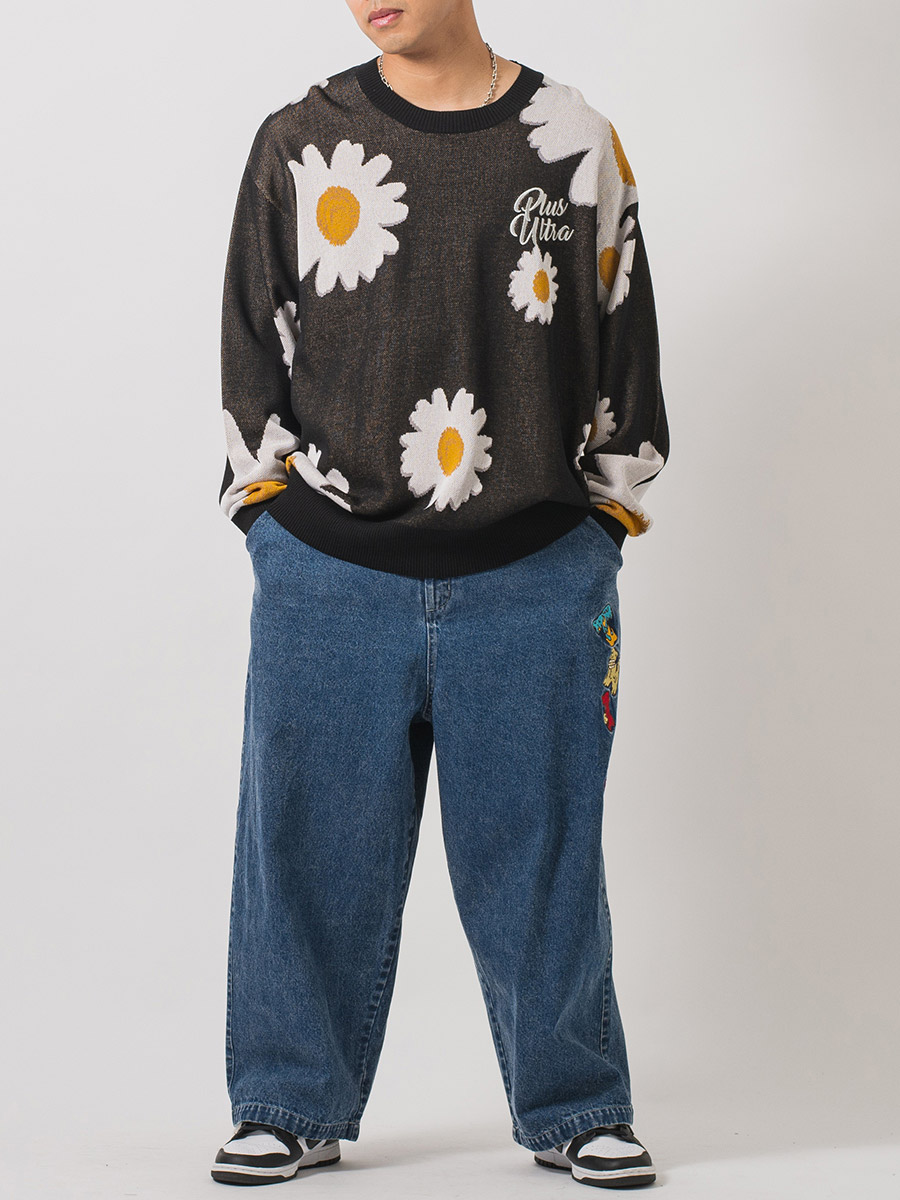 サガラワッペンバルーンパンツ ワイドパンツ メンズ ストリート系 韓国ファッション 韓国系 RE730 セブンサーティー | RE730 | 12