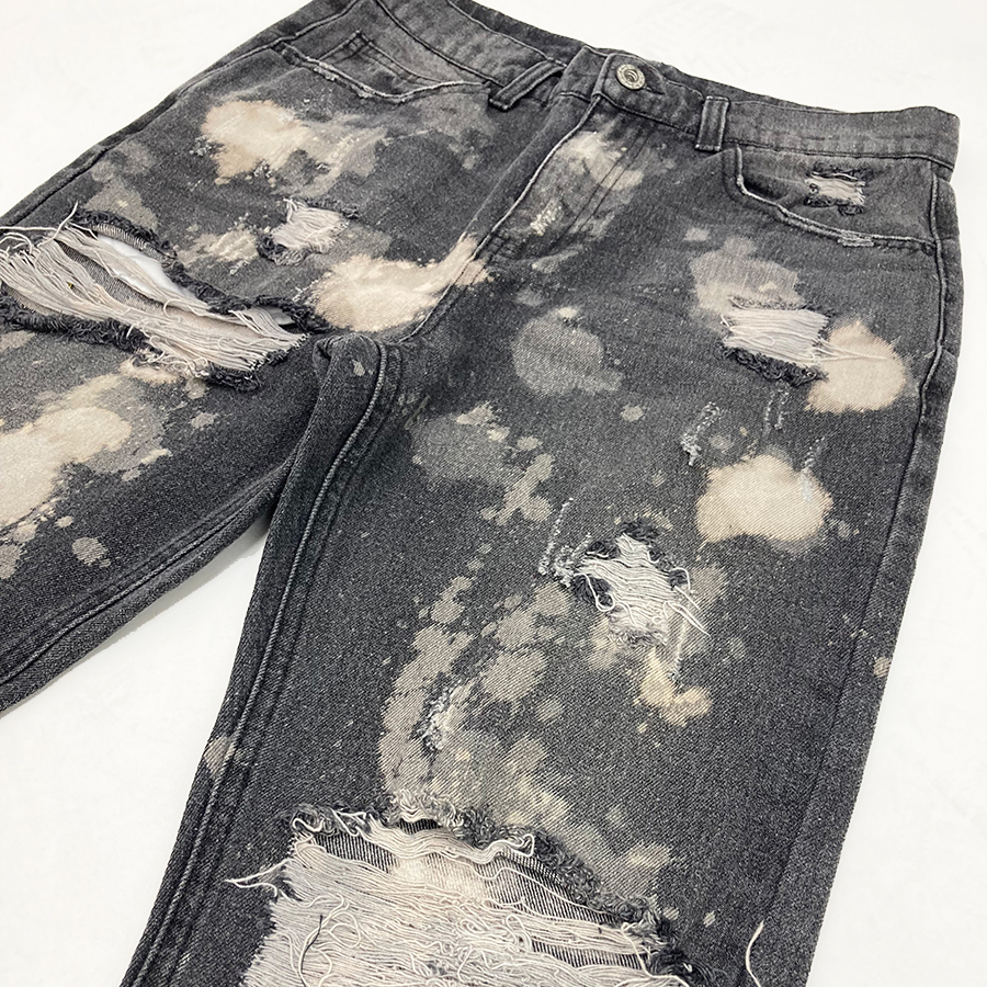 クラッシュブリーチスリムパンツ メンズ ストリート系 韓国ファッション 韓国系 RE730 セブンサーティー | RE730 | 03