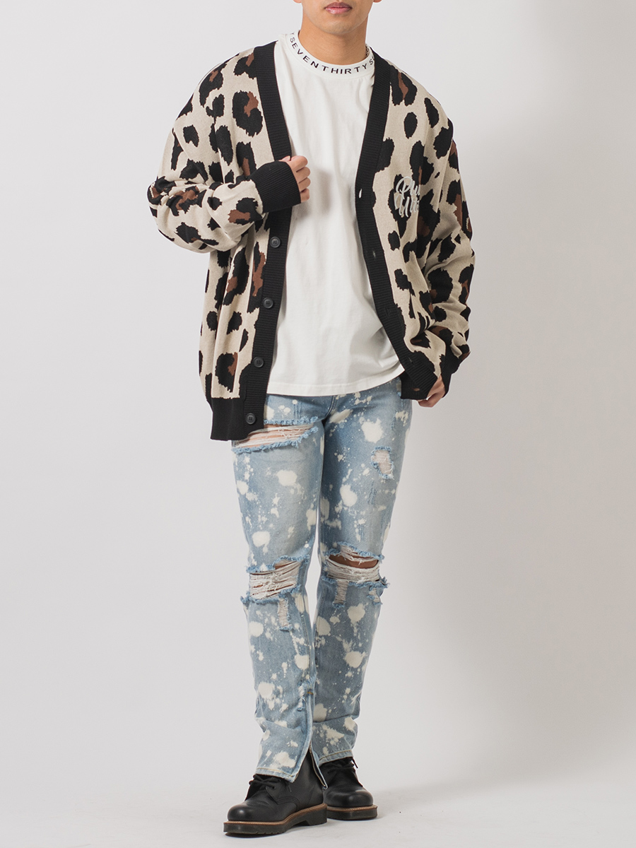 クラッシュブリーチスリムパンツ メンズ ストリート系 韓国ファッション 韓国系 RE730 セブンサーティー | RE730 | 04